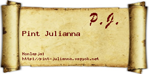 Pint Julianna névjegykártya